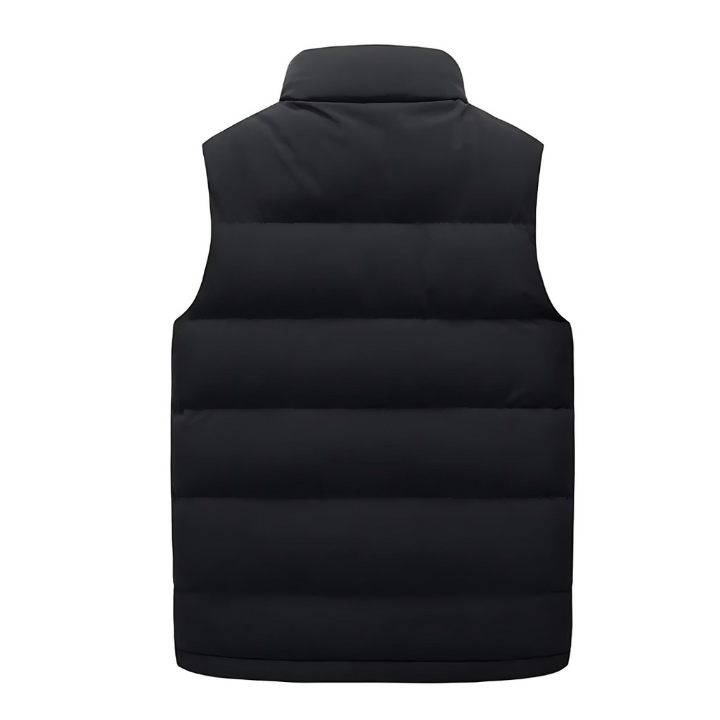 Eric | Men's Quilted Puffer Vest with High Collar and Zip Pockets