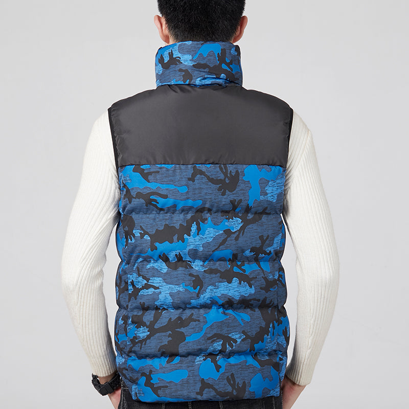 Scott | Men's Heated Puffer Vest with USB Heating and High Collar