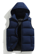 Jeff | Men's Puffer Vest with Adjustable Hood and Zip Pockets
