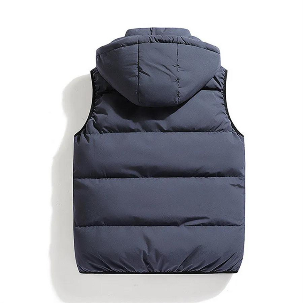 Sean | Men's Puffer Vest with Recycled Down and Detachable Hood