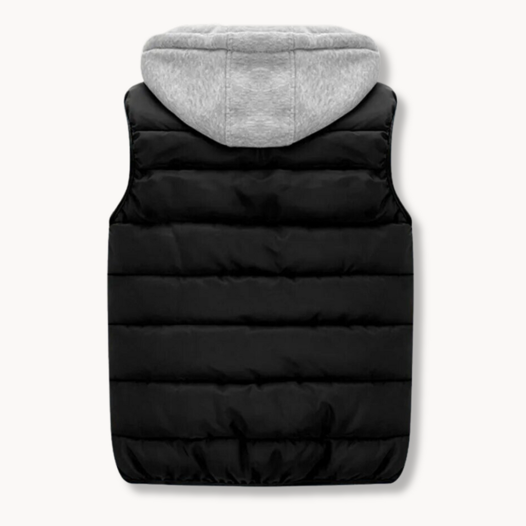 Dale | Men's Puffer Vest with Hood and Stretch Fabric