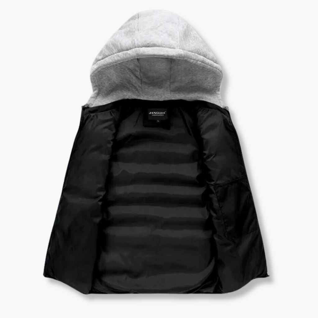 Dale | Men's Puffer Vest with Hood and Stretch Fabric
