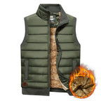 Paul | Men's Puffer Vest with Fur Lining and High Ribbed Collar