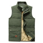 Paul | Men's Puffer Vest with Fur Lining and High Ribbed Collar
