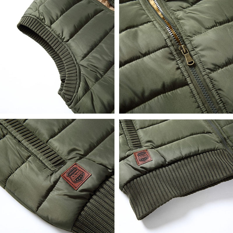 Paul | Men's Puffer Vest with Fur Lining and High Ribbed Collar