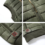 Paul | Men's Puffer Vest with Fur Lining and High Ribbed Collar