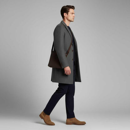 Men's Notched Lapel Overcoat | Stylish Men's Coat