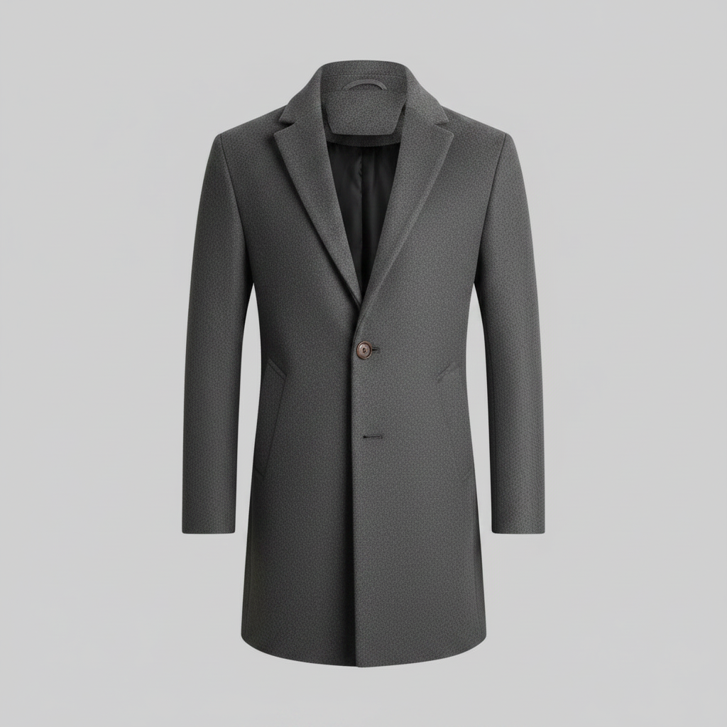 Men's Notched Lapel Overcoat | Stylish Men's Coat 6