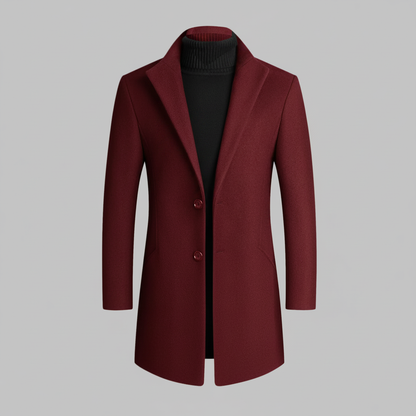 Men's Notched Lapel Overcoat | Stylish Men's Coat 7