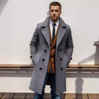 Evan | Men's Double Breasted Trench Coat with Notch Collar and Lined Interior