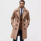 Evan | Men's Double Breasted Trench Coat with Notch Collar and Lined Interior