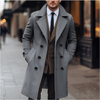Evan | Men's Double Breasted Trench Coat with Notch Collar and Lined Interior