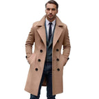 Evan | Men's Double Breasted Trench Coat with Notch Collar and Lined Interior