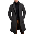 Todd | Men's Trench Coat with Single Breasted Front and Slim Silhouette