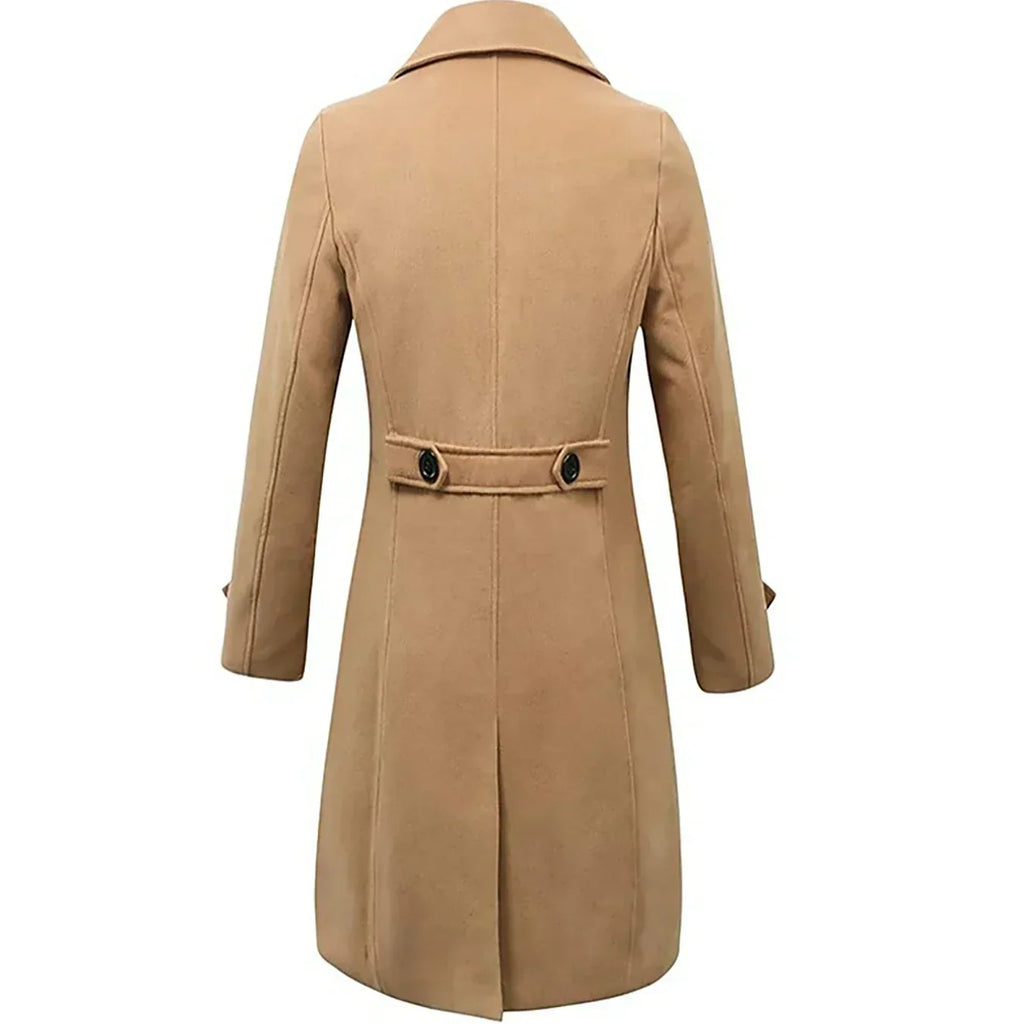 Wes | Men's Double Breasted Trench Coat with Lined Interior and Pockets