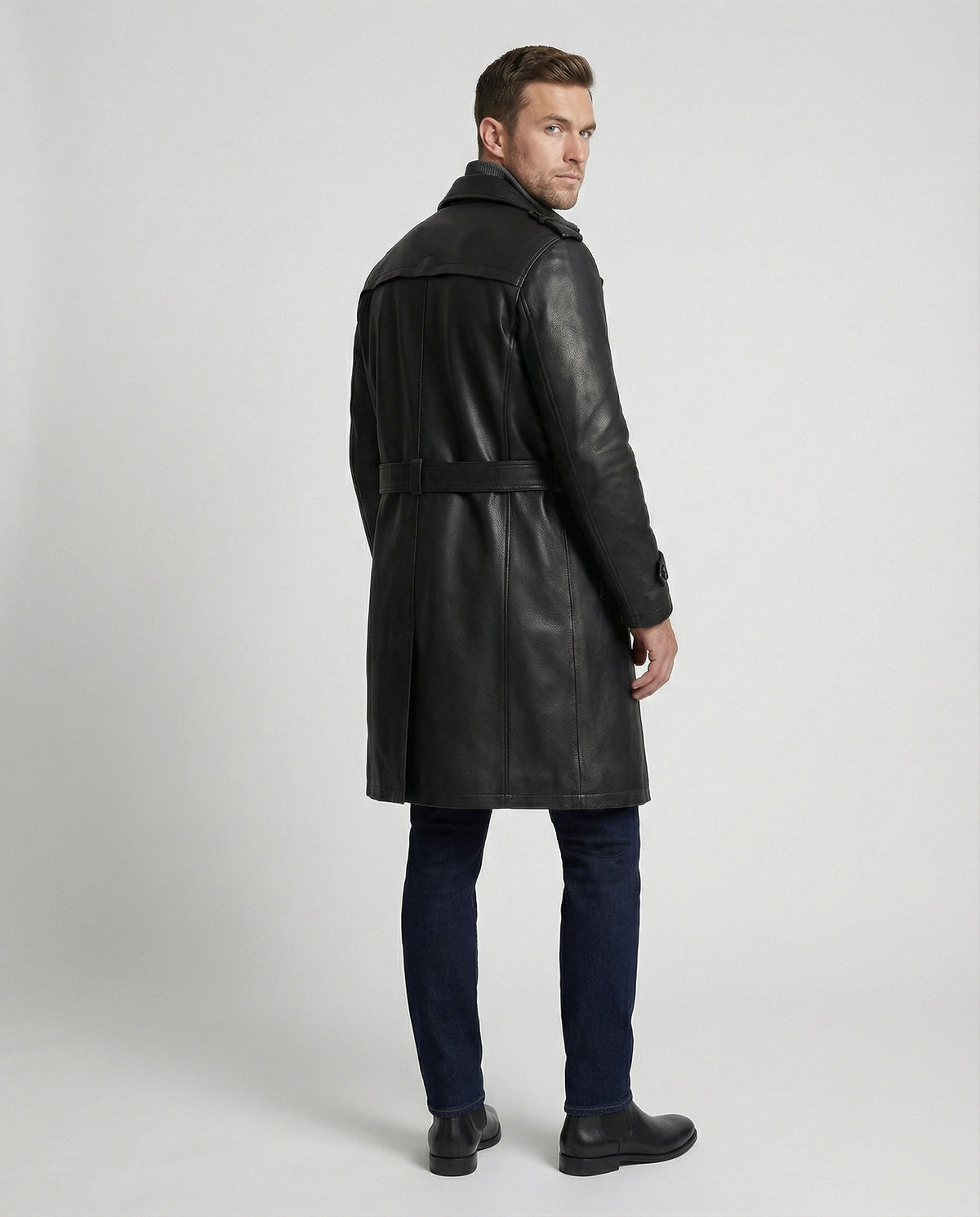 Gavin | Men's Double Breasted Trench Coat with Notched Lapel and Epaulettes