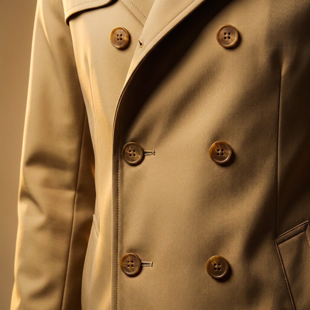 Ian | Men's Trench Coat with Notched Lapels and Removable Belt
