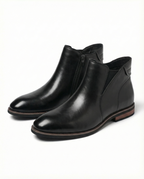 Men's leather dress Chelsea boots with side zip