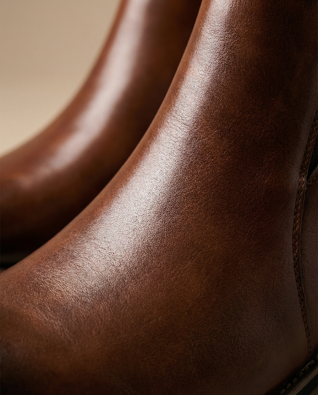 Men's leather dress Chelsea boots with side zip