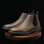 Men's leather Chelsea boots with soft leather lining in Mocha