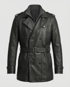 Gavin | Men's Double Breasted Trench Coat with Notched Lapel and Epaulettes