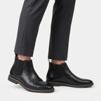 Men's dress Chelsea boots with elastic sides and padded insole