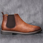 Men's dress Chelsea boots with elastic sides and padded insole
