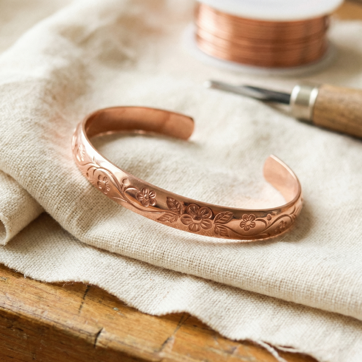 Calder's Bloom Copper Bracelet