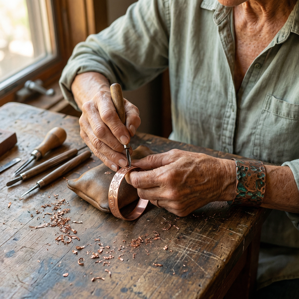Calder's Bloom Copper Bracelet