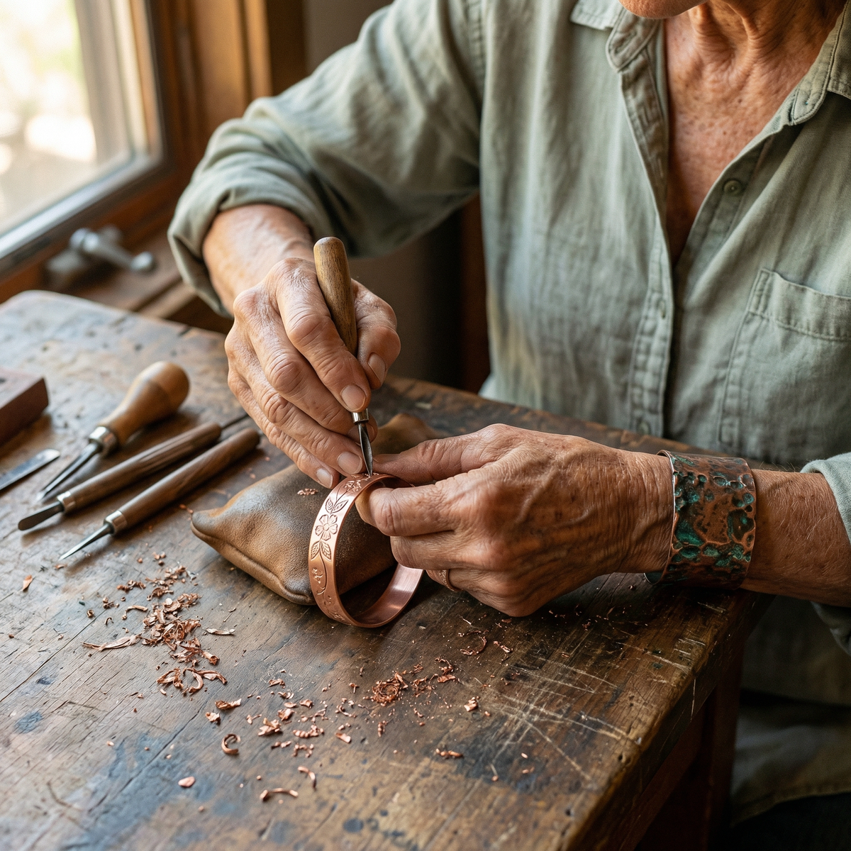 Calder's Bloom Copper Bracelet