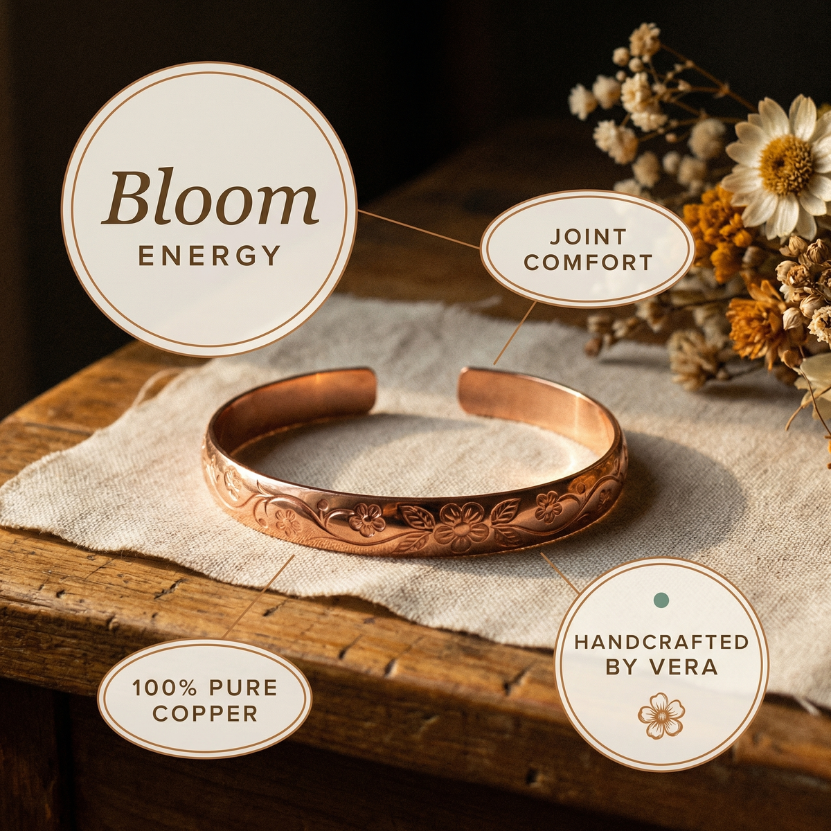 Calder's Bloom Copper Bracelet