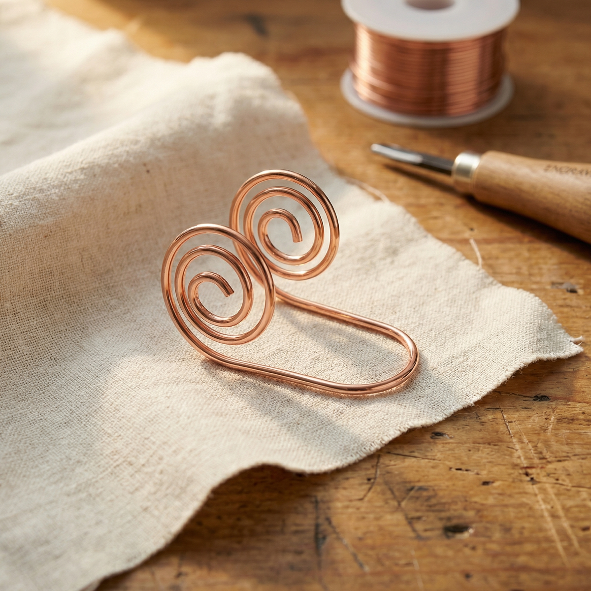Calder's Flow Copper Hand Spiral