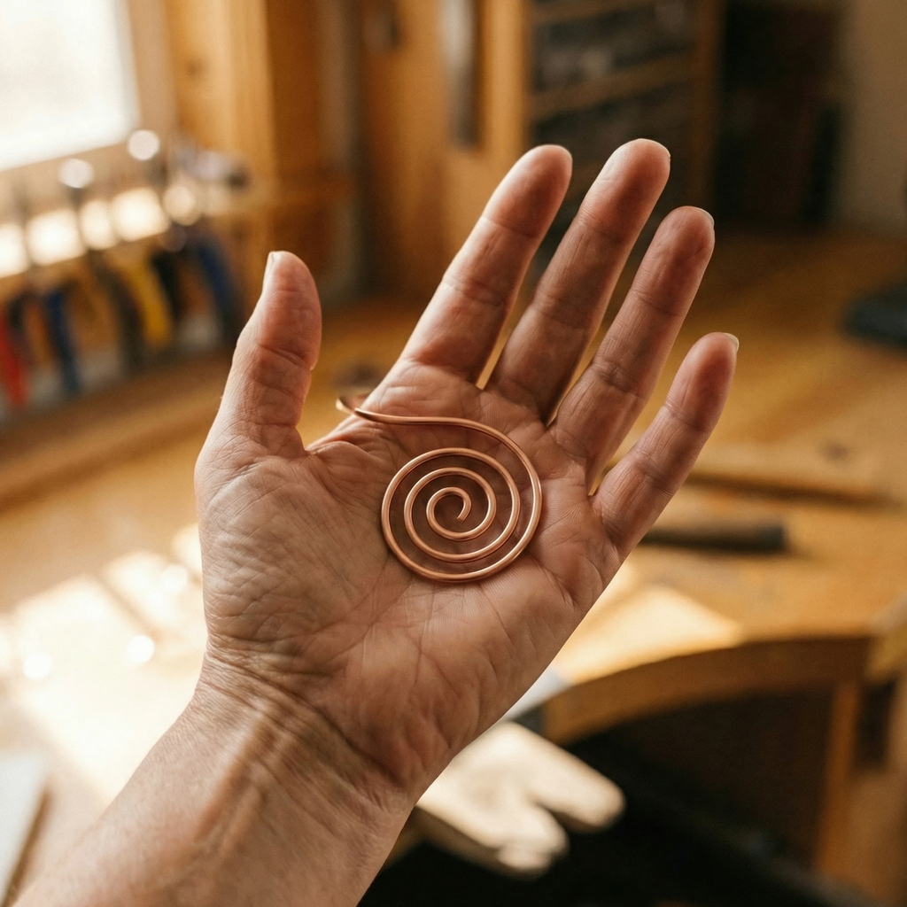 Calder's Flow Copper Hand Spiral