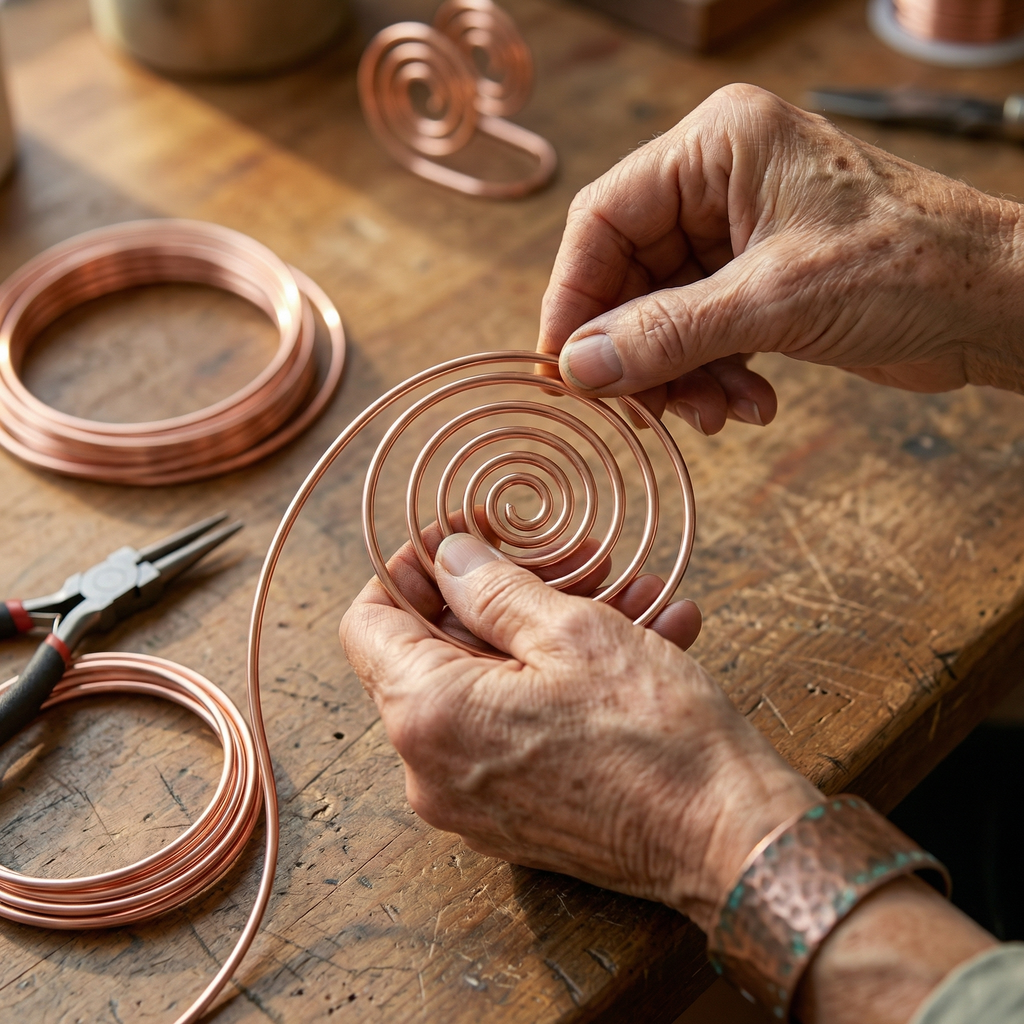 Calder's Flow Copper Hand Spiral