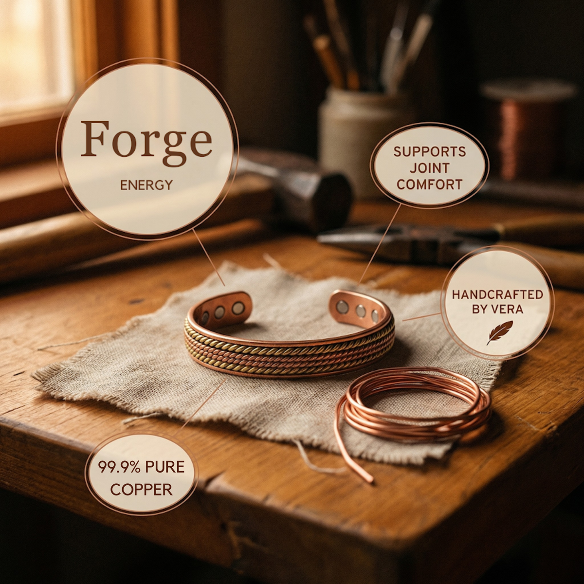 Calder's Forge Copper Bracelet