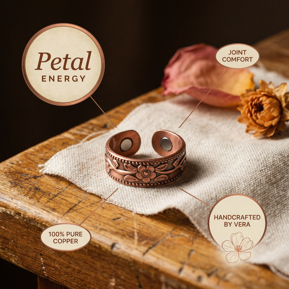 Calder's Petal Copper Ring