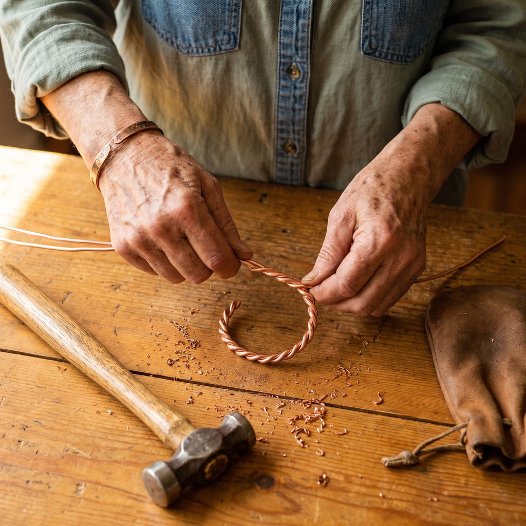 Calder's Tensor Copper Bracelet