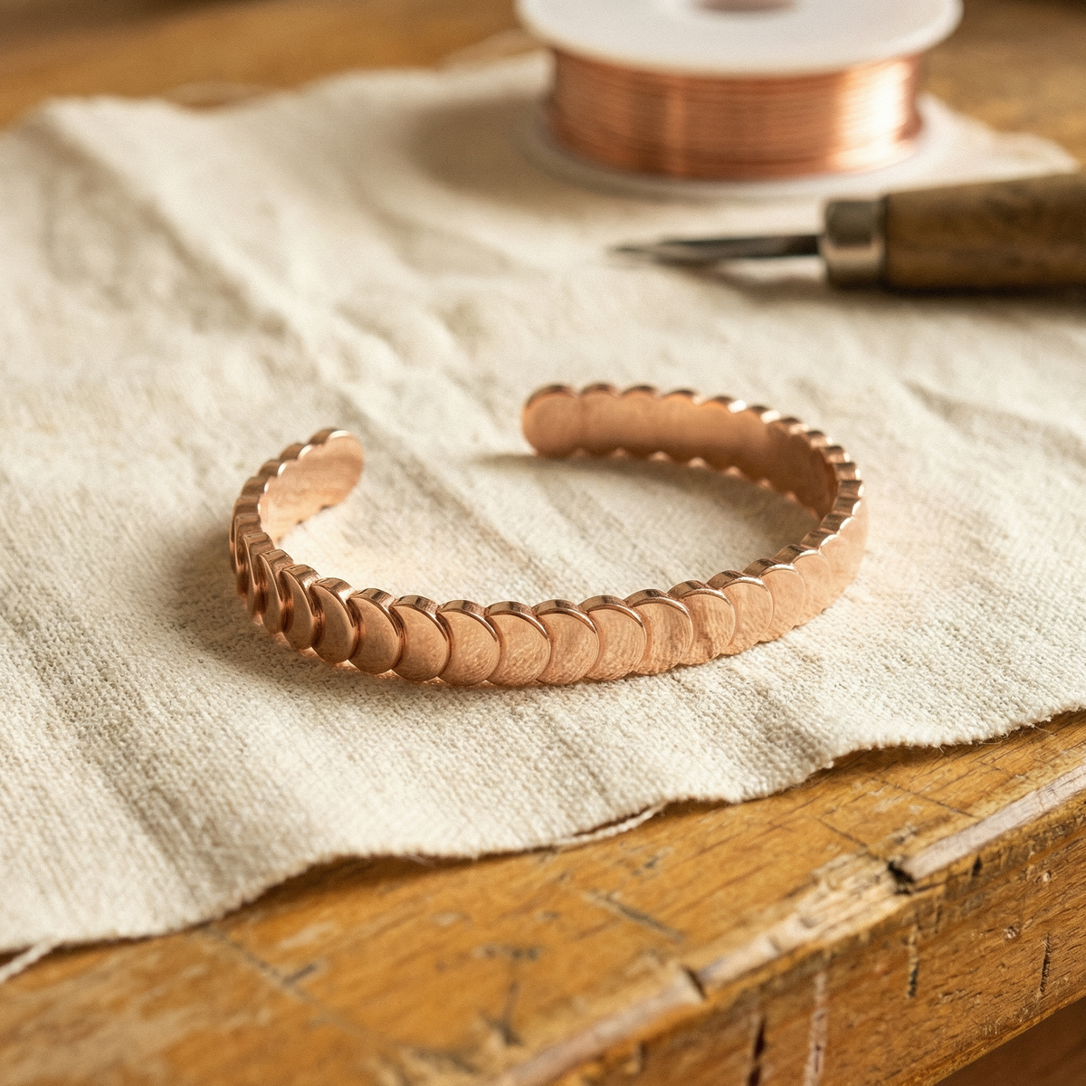 Calder's Tide Copper Bracelet