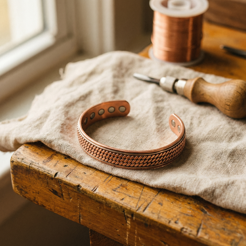 Calder's Wave Copper Bracelet