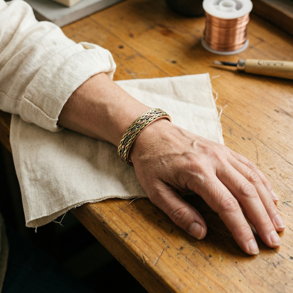 Calder's Weave Copper Bracelet