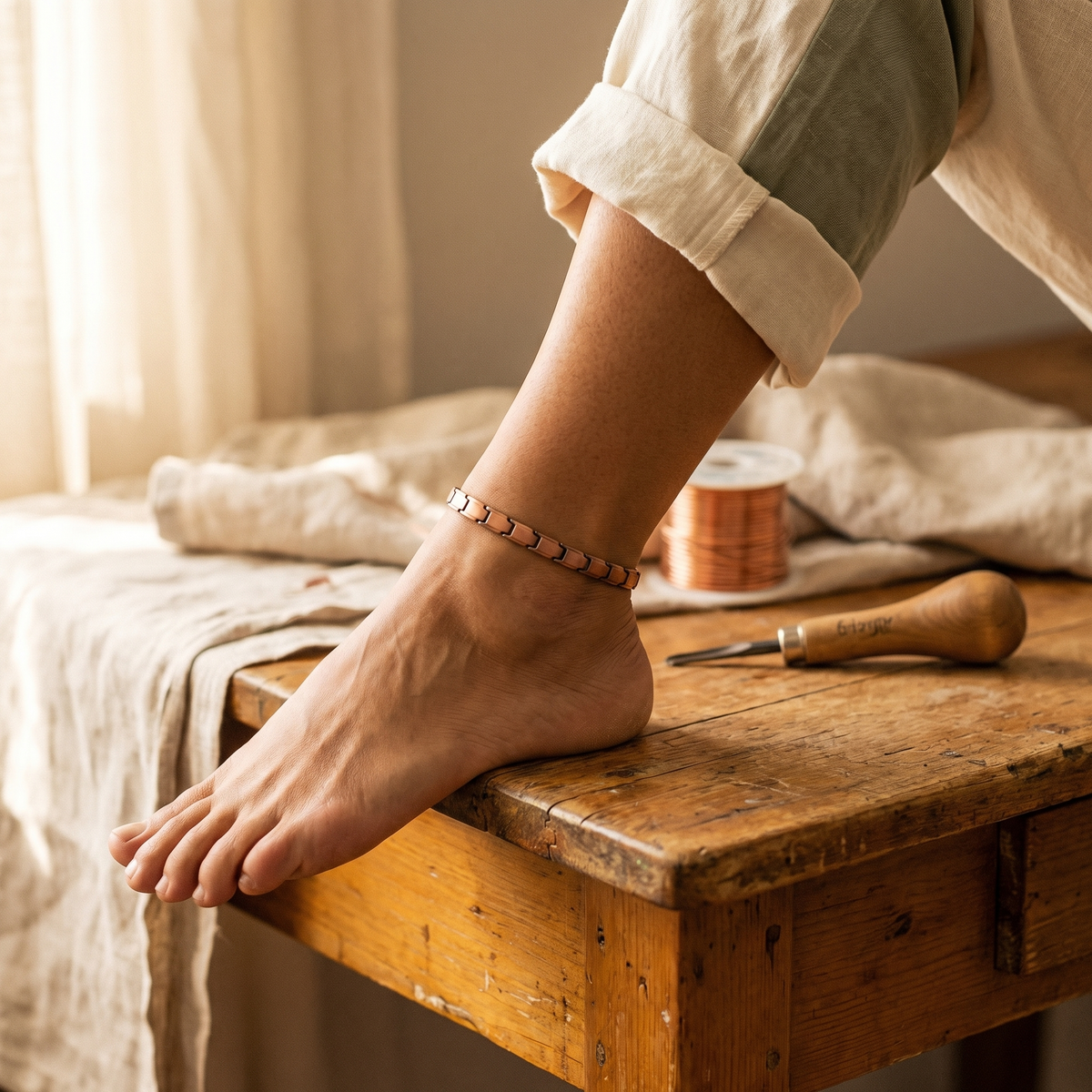 Calder's Shore Copper Anklet