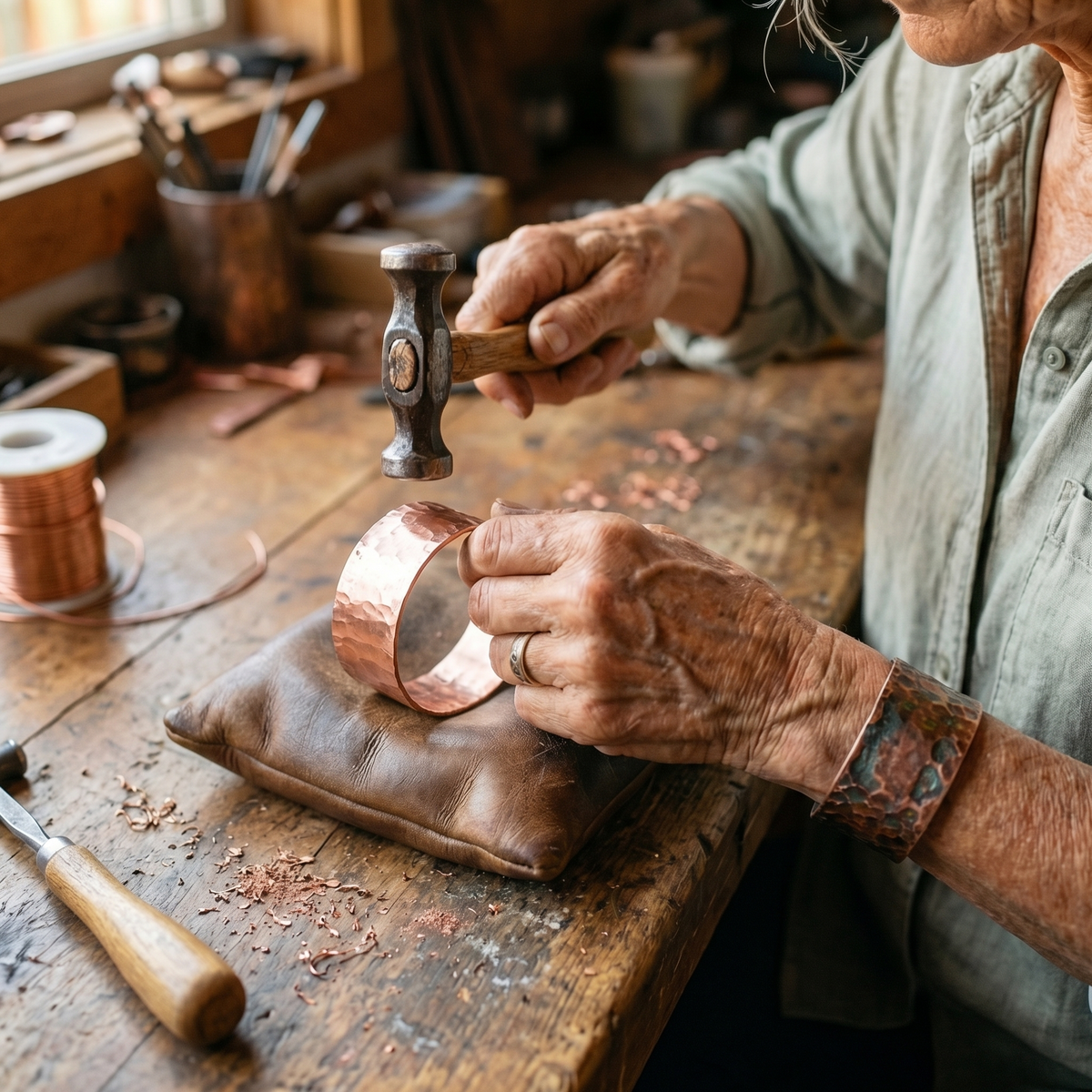 Calder's Anvil Copper Bracelet