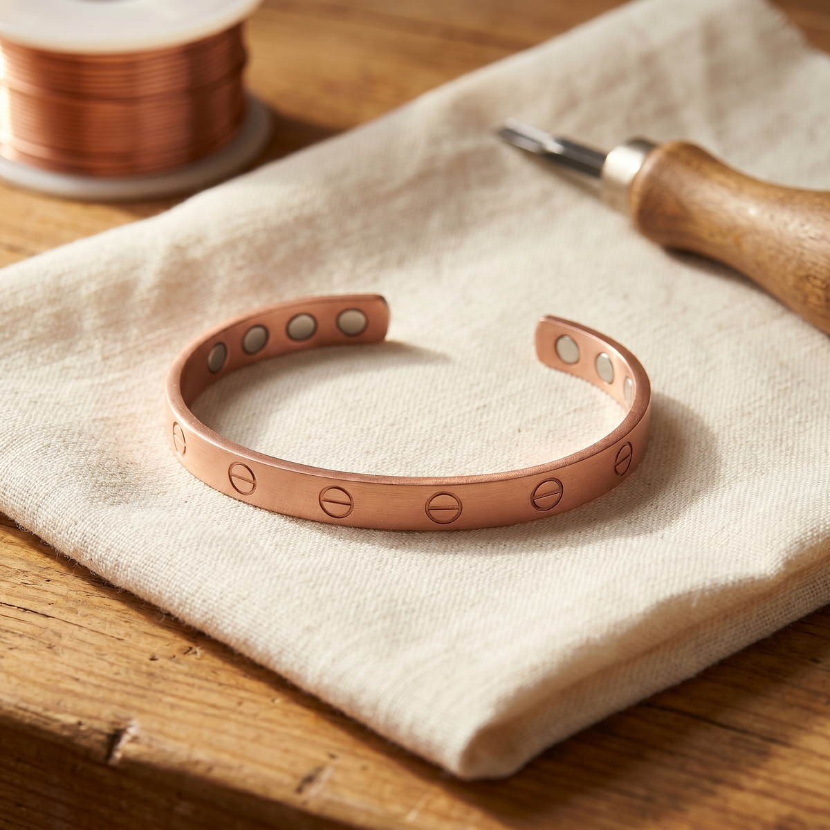 Calder's Bolt Copper Bracelet