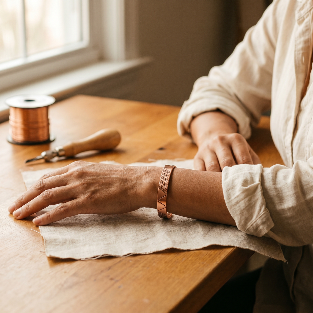 Calder's Crest Copper Bracelet