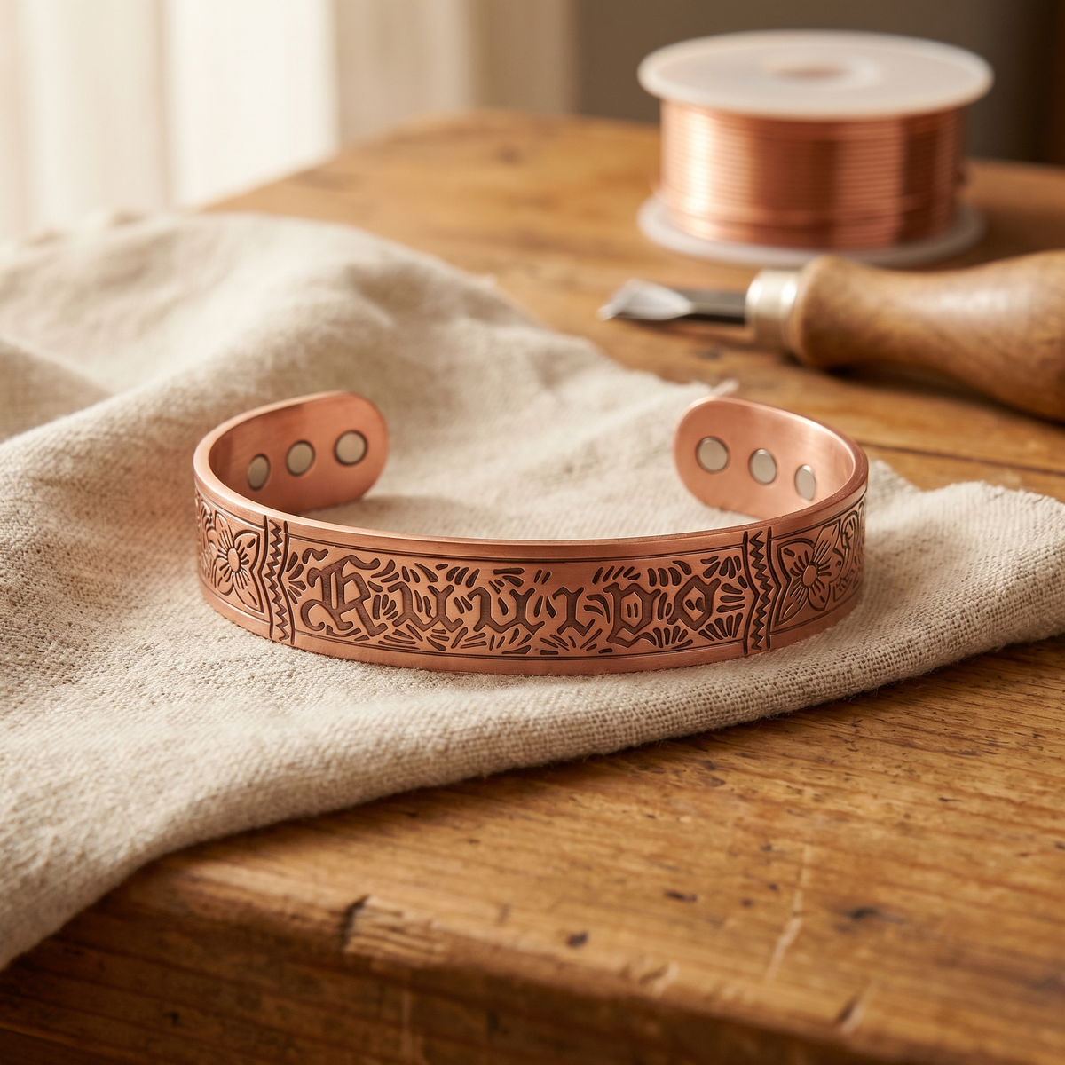 Calder's Drift Copper Bracelet
