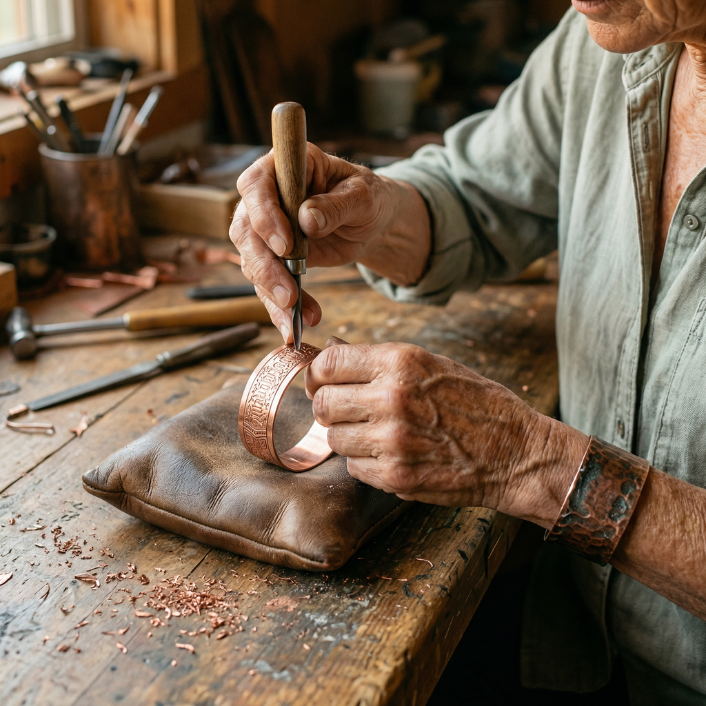 Calder's Drift Copper Bracelet