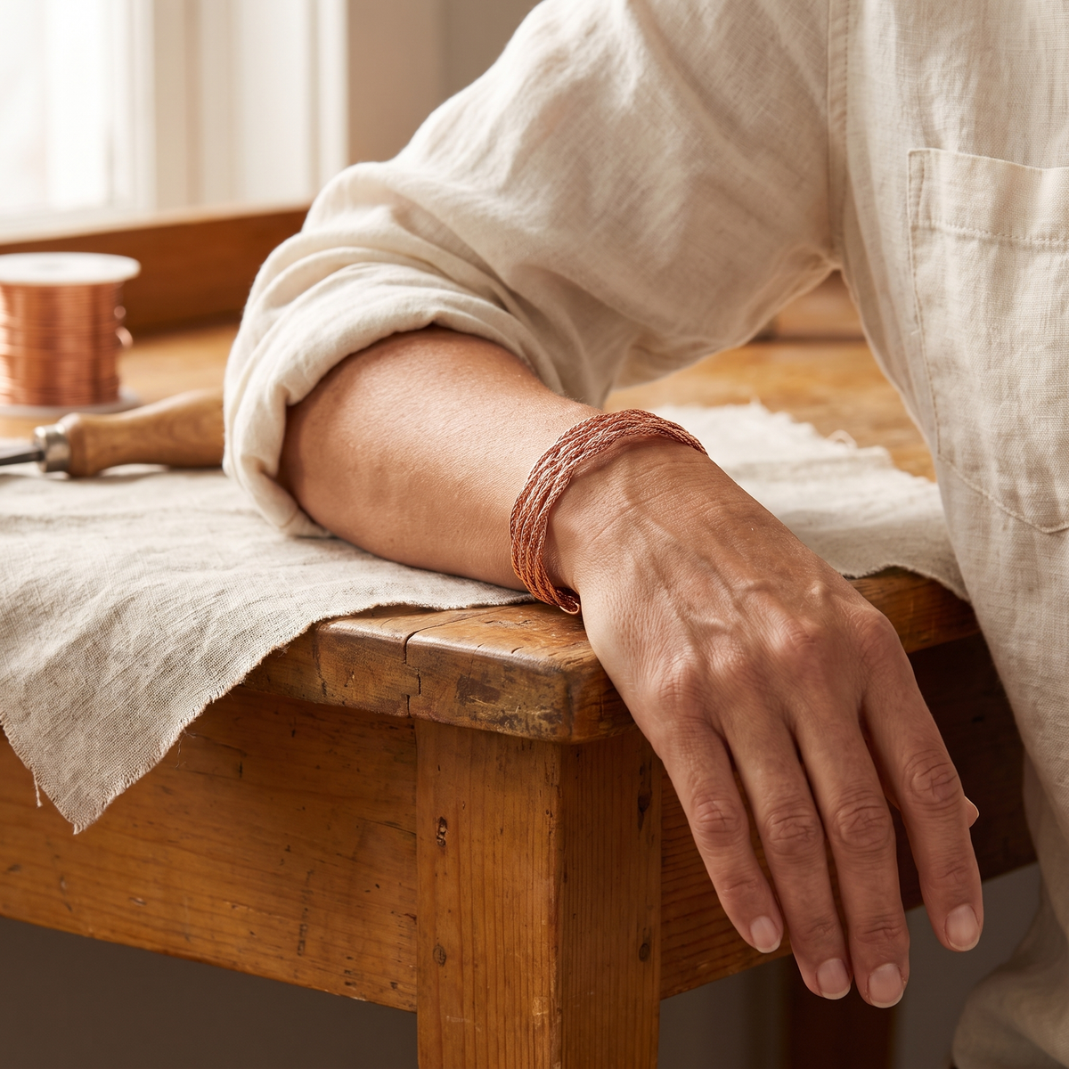 Calder's Elk Copper Bracelet