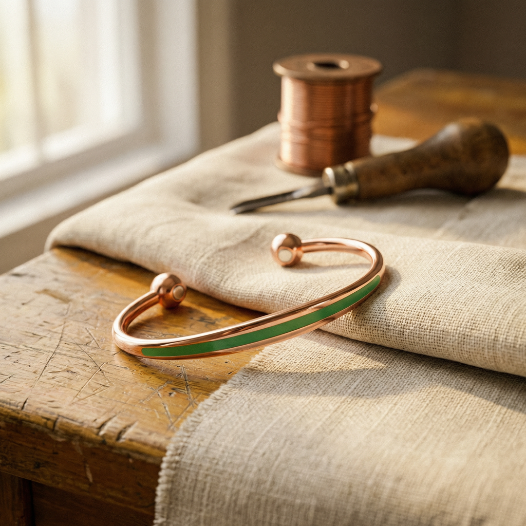 Calder's Jade Copper Bracelet