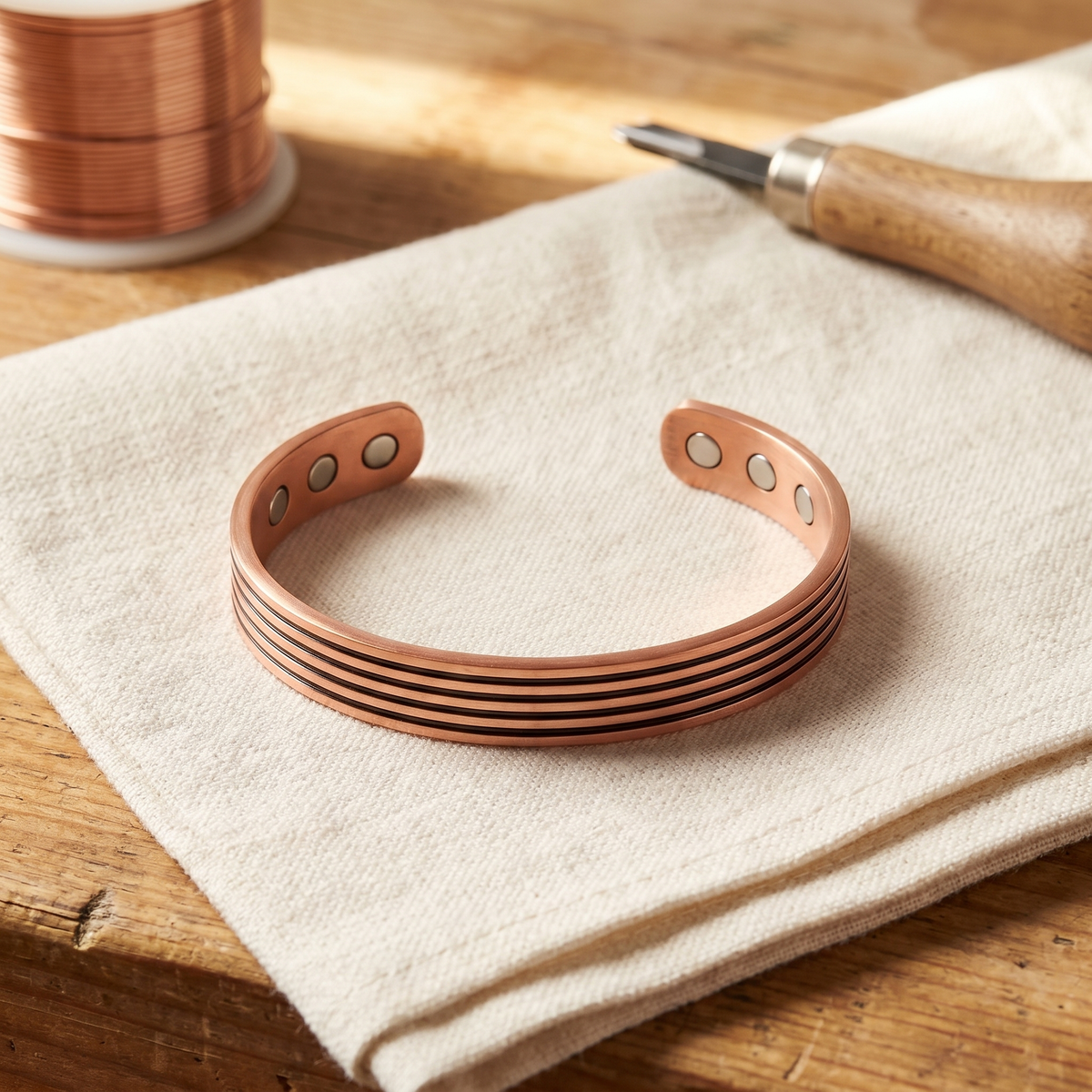 Calder's Sage Copper Bracelet