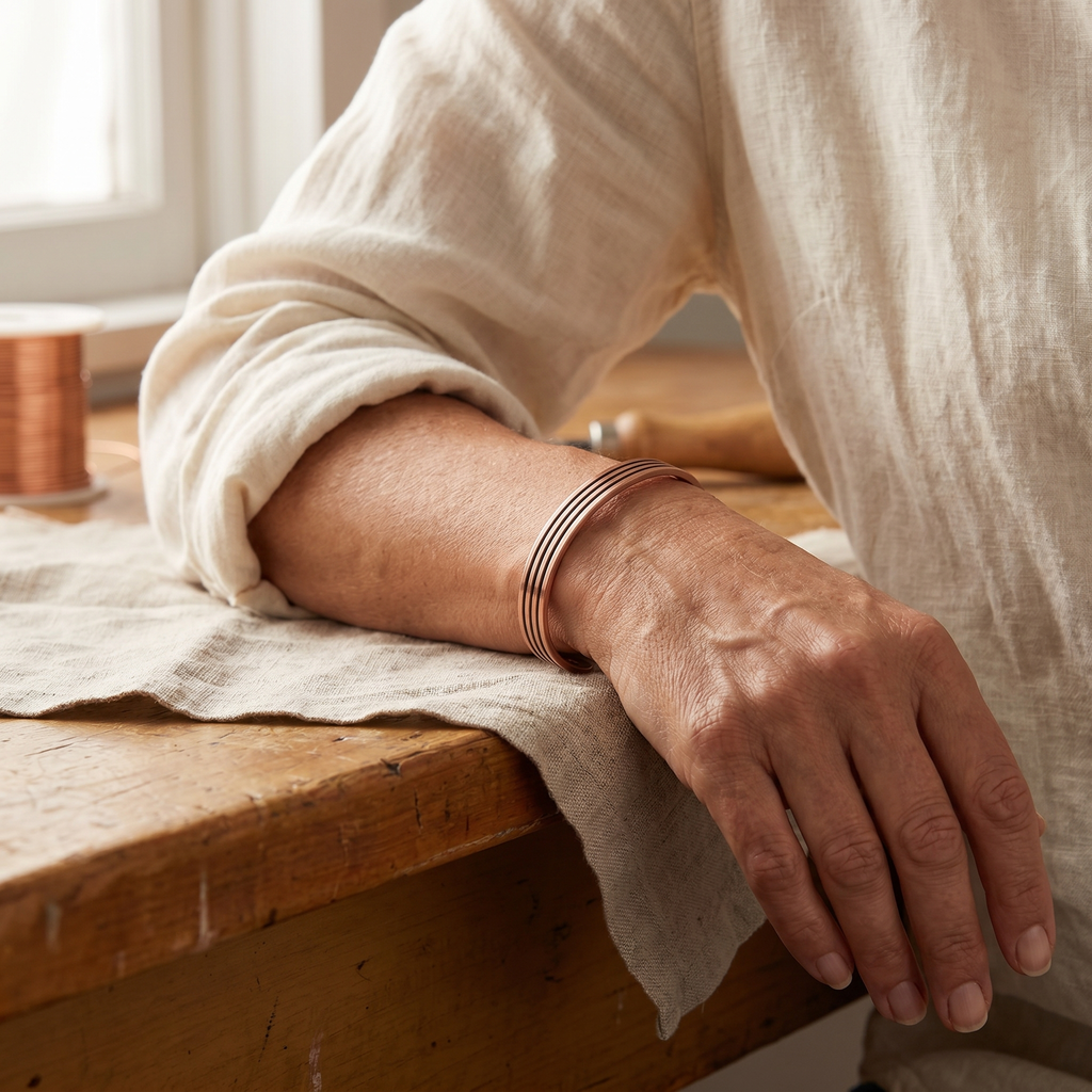 Calder's Sage Copper Bracelet